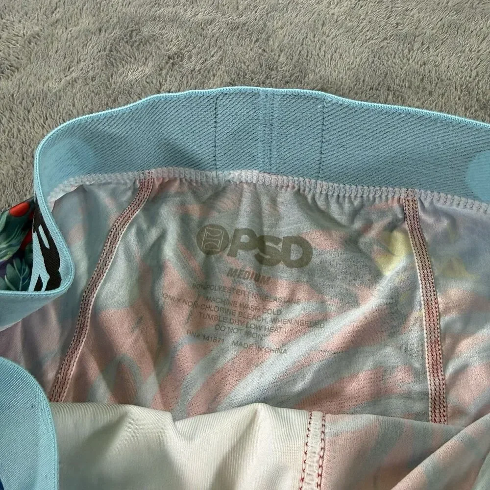 PSD Men’s Medium Boxer Brief Lot Of 2 Rick And Morty Tropical Palm Tree 7”
